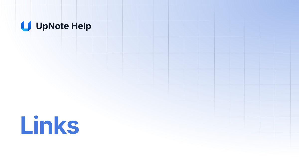Links | UpNote Help